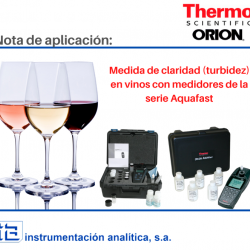 Medida de claridad en vinos con turbidímetros Aquafast Thermo ORION